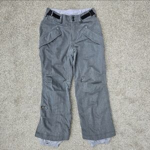 Bonfire Balance Women’s Snowboard Ski Pants Grey Embroidered Rose Waterproof MED